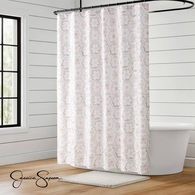 Jessica Simpson 13-Piece Shower Curtain and Hooks Set