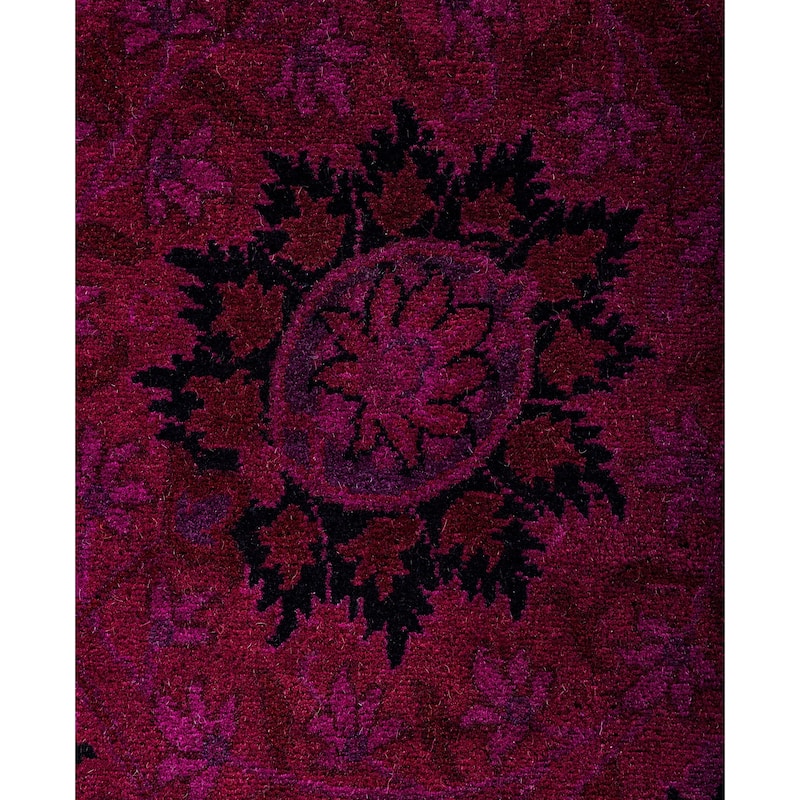 Overdyed One-of-a-Kind Hand-Knotted Area Rug - Purple - 6' 3" x 13' 2"