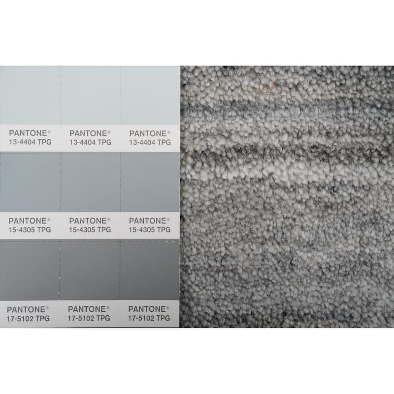 Hand Knotted Oriental Viscose Silk Carpet Tribal Animal Pictorial Greys & Charcoal Gabbeh Area Rug - 11' 10'' X 9' 11''