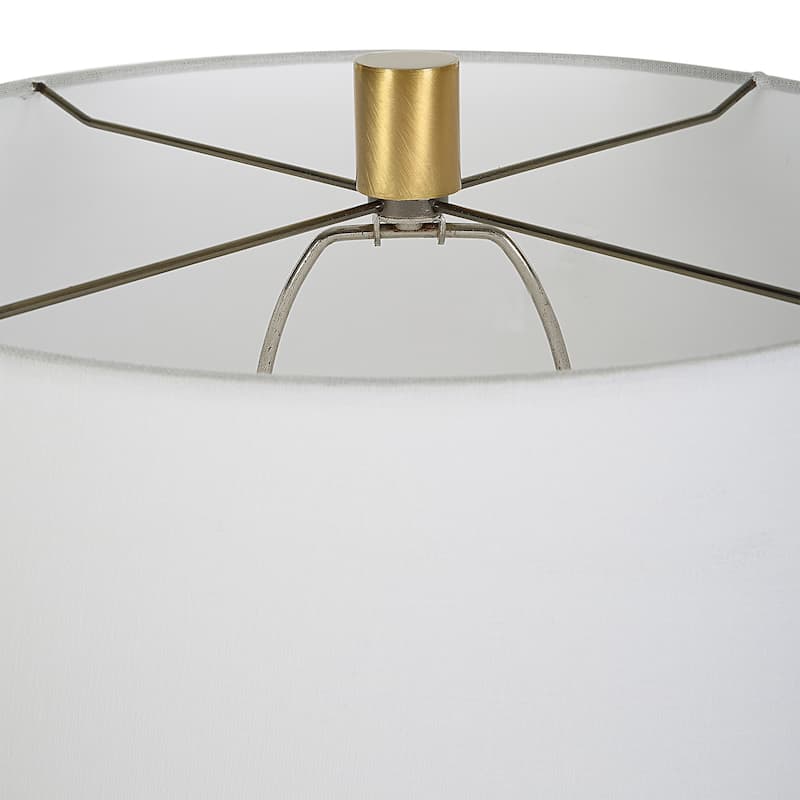 Uttermost Separate Paths Iron Table Lamp - 36"H,   Shade 11"H x 16" Dia.