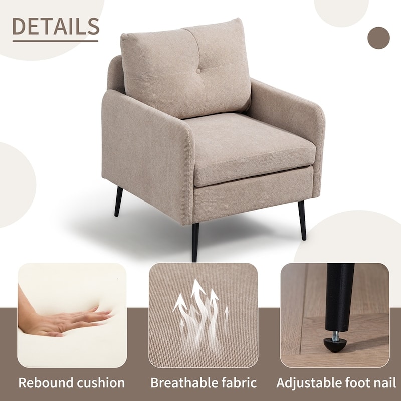 Comfy Chenille Club Fabric Armchair