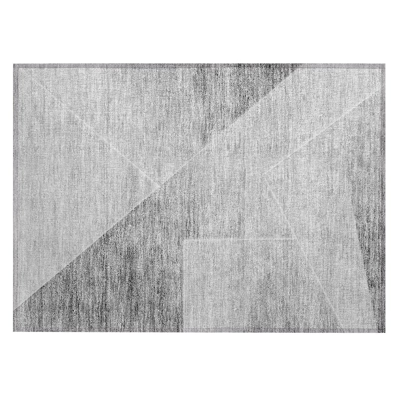 Machine Washable Indoor/ Outdoor Chantille Contemporary Abstract Rug