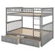 preview thumbnail 8 of 25, Convertible Full Over Full Bunk Bed With Drawers