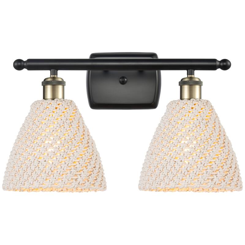 Innovations Lighting 516-2W-11-18 Bristol Natural Vanity Bristol - Black Antique Brass / Natural