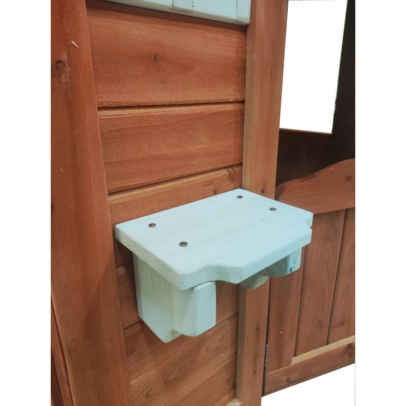 GDF Studio - Sunnydale Wooden Kids Playhouse with Windows & Flowerpot Holders