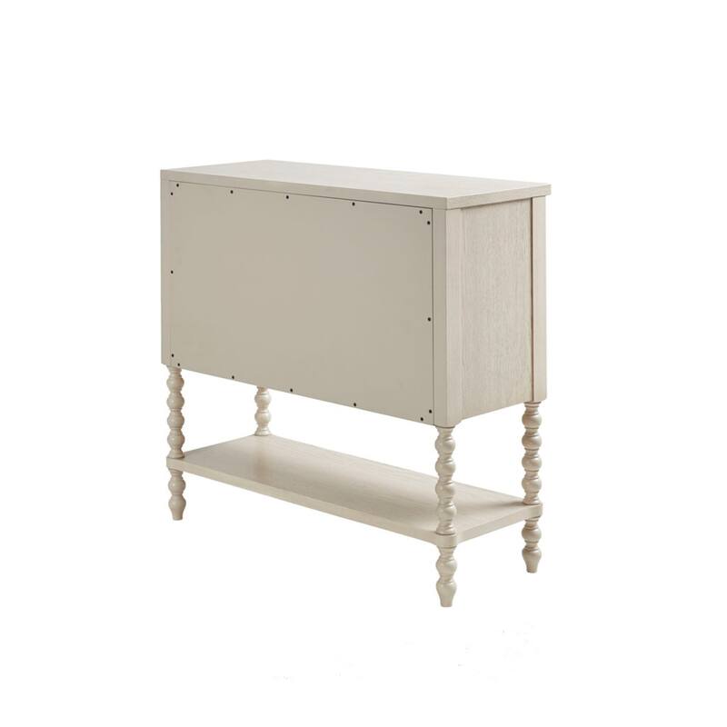 Roomfitters Beckett Accent Console, Traditional Wood Hallway Unit with Storage and Lower Shelf