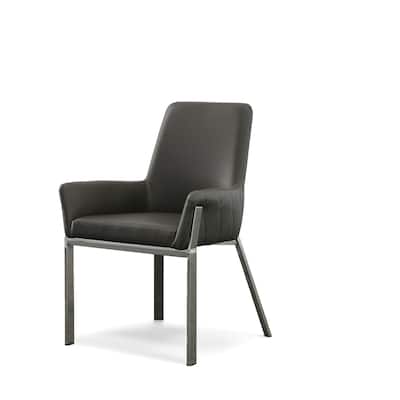 Modrest Robin Modern Grey Bonded Leather Dining Chair