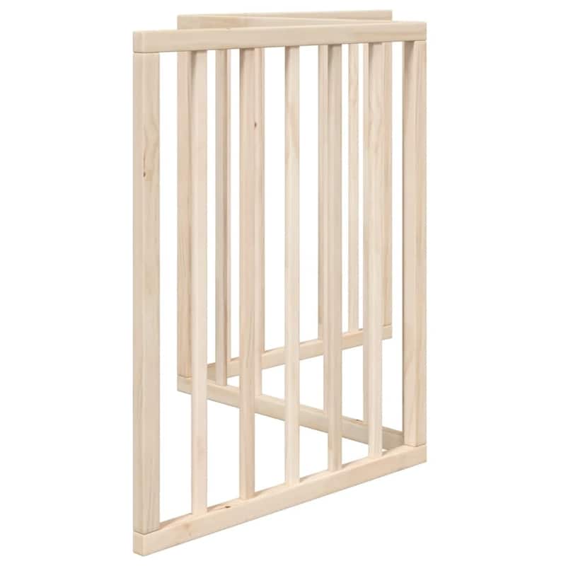 vidaXL Dog Gate Foldable Poplar Wood