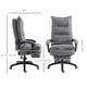 preview thumbnail 3 of 7, Home Office Chair with Foot Rest, Fabric Upholstered Recliner with Armrests, Work Chair with Double Thick Cushion and Wheels