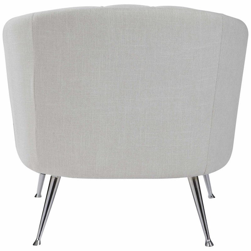 Uttermost Janie 33" Wide Upholstered Arm Chair with Iron Legs