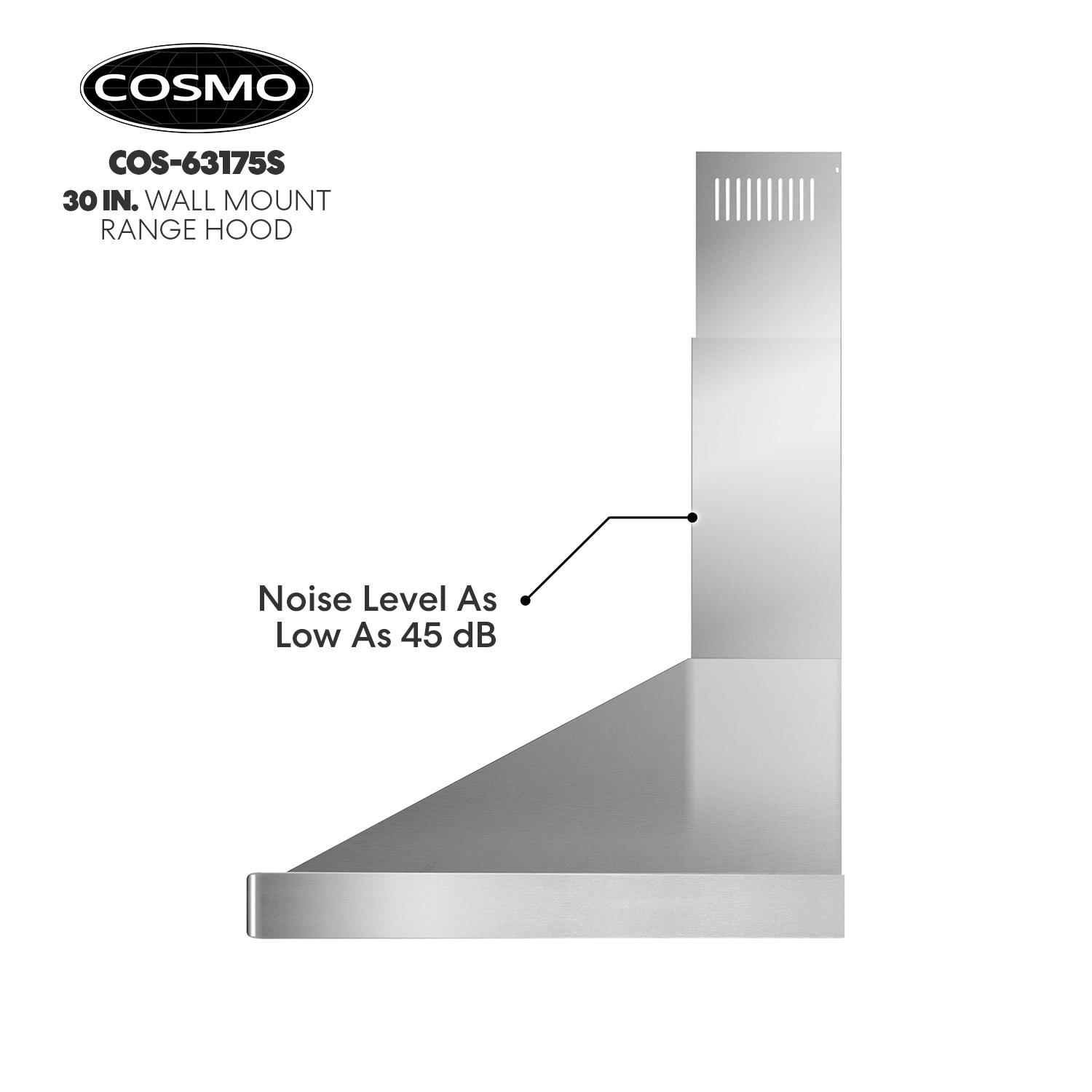 Cosmo 30 in. Ducted Wall Mount Range Hood in Stainless Steel with