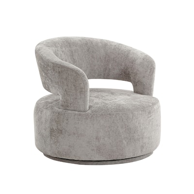 Pasargad Home Piagia Upholstered Swivel Barrel Chair