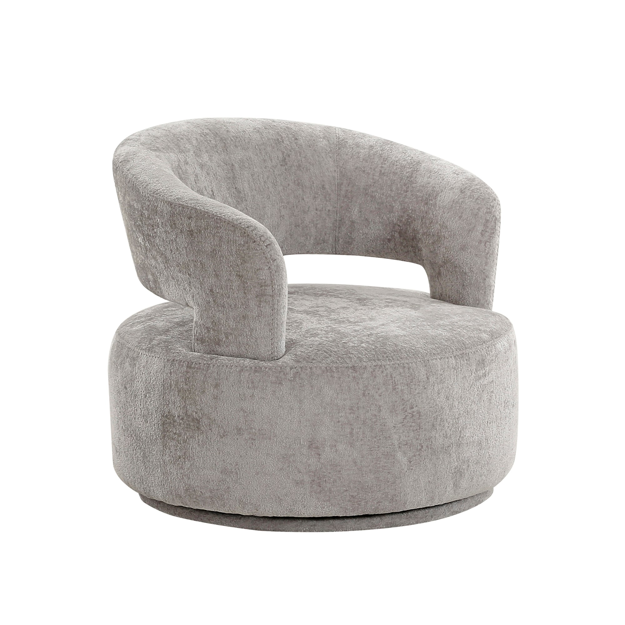 Pasargad Home Piagia Upholstered Swivel Barrel Chair