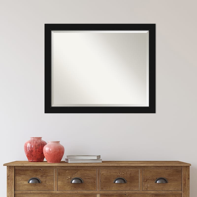 Beveled Wall Mirror - Avon Black Frame - Avon Black