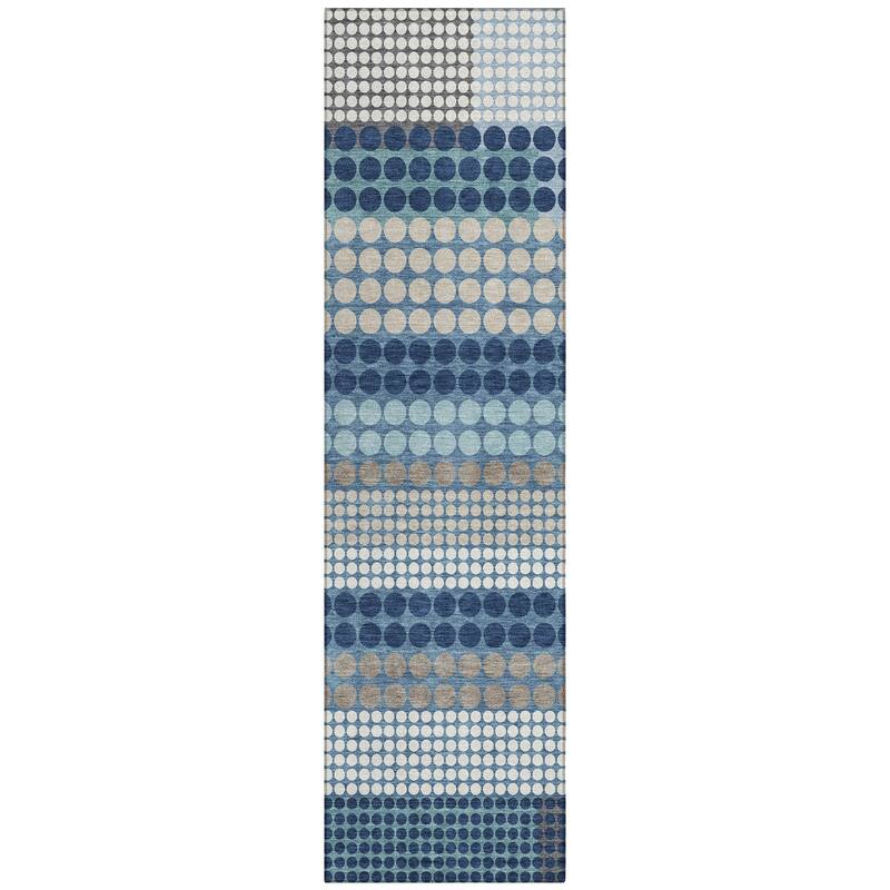 Machine Washable Indoor/ Outdoor Casual Dotty Chantille Rug