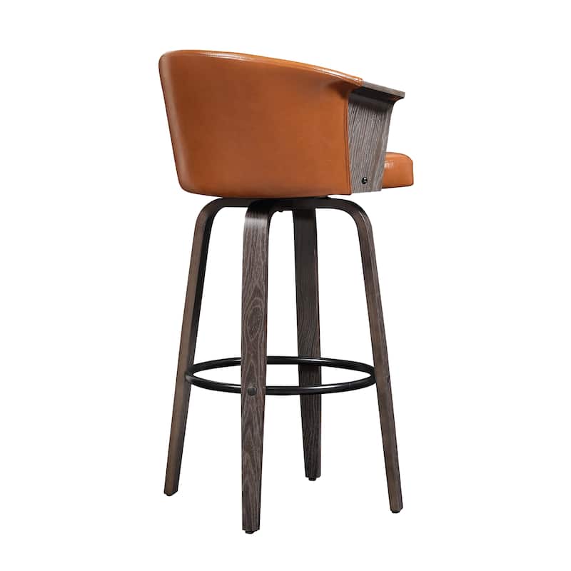 Art Leon Mid-century Modern Swivel Counter Stools (Set of 2)