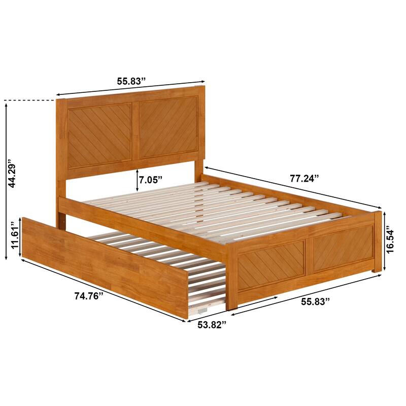 Canyon Full Platform Bed with Matching Footboard & Full Trundle