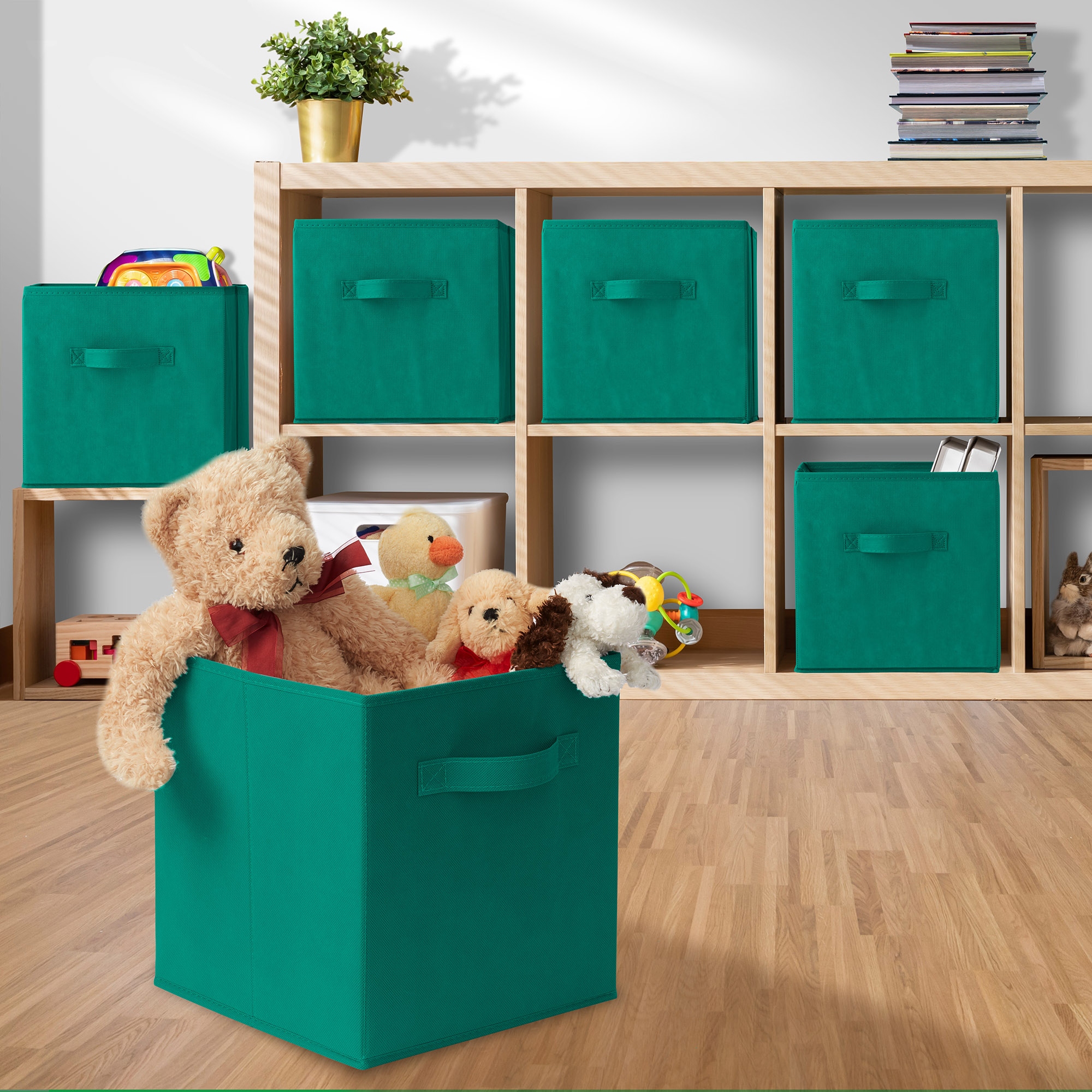 Set of 6 Collapsible Fabric Cubes 11