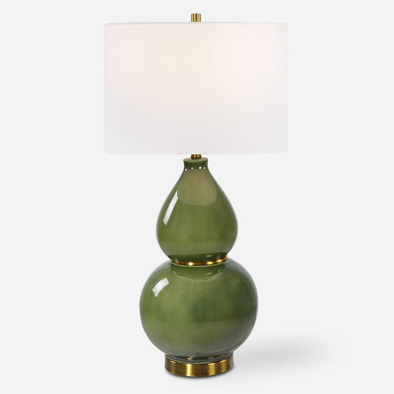 Gourd Shaped Ceramic Table Lamp - 30.5"