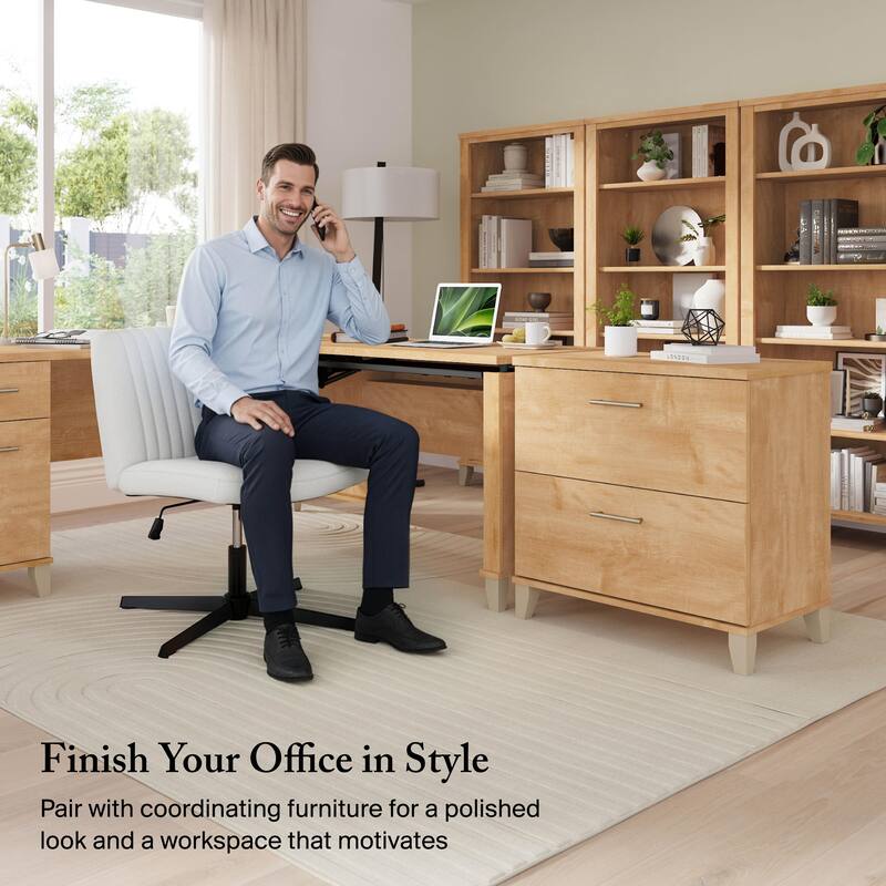 Somerset 72W 3 Position Sit to Stand L Shaped Desk by Bush Furniture