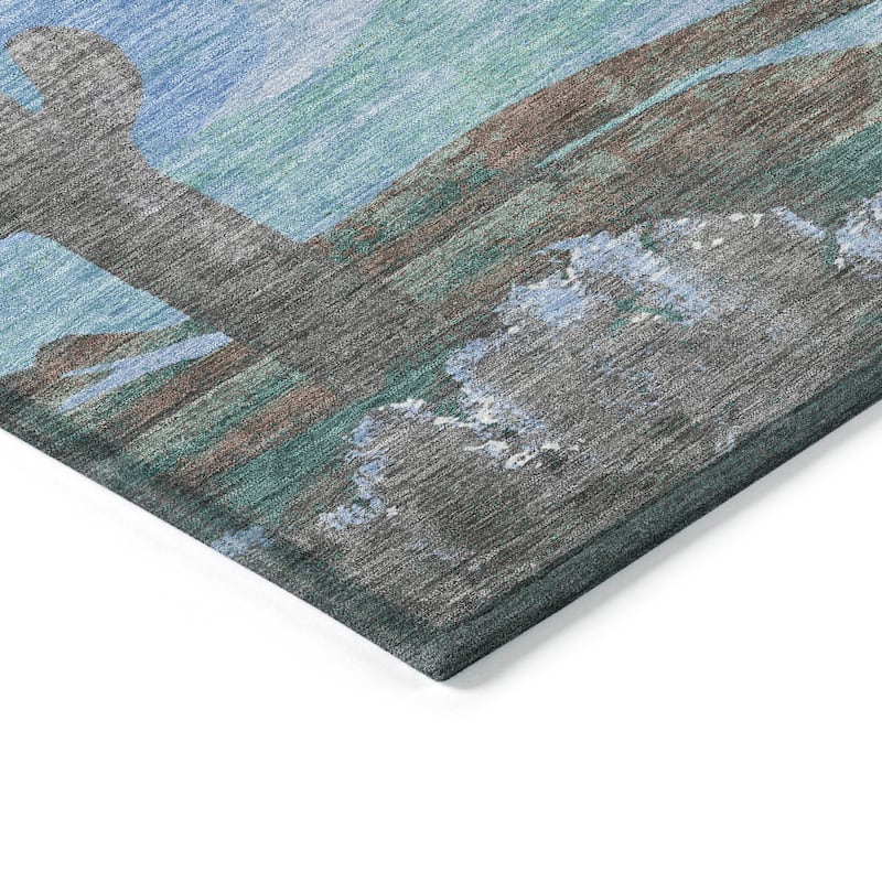 Machine Washable Indoor/ Outdoor Desert Inspiration Chantille Rug