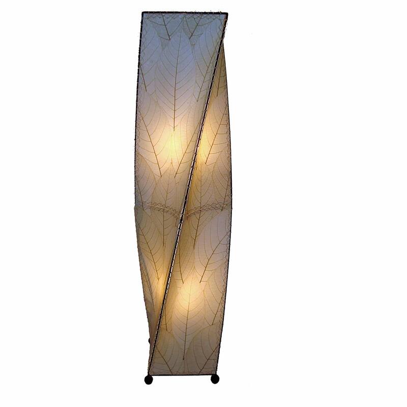 Handmade Twist Large Floor Lamp - Natural