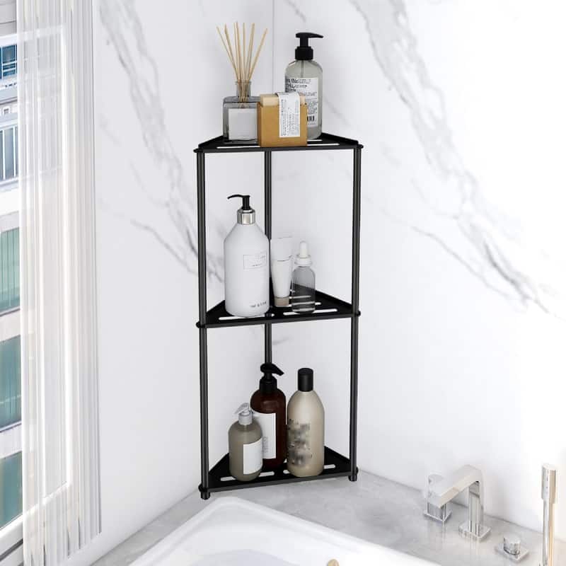 Standing Shower Caddy Corner - 11.42"D x 8.72"W x 22.83"H