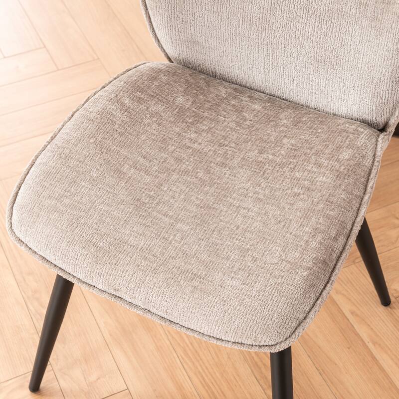 Dining Chairs Set of 2, Armless Kitchen Chairs, Soft Cushion
