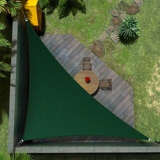 Custom 16' x 22' x 27.2' Green Triangle Sun Shade Sail, UPF50+, 95% UV ...