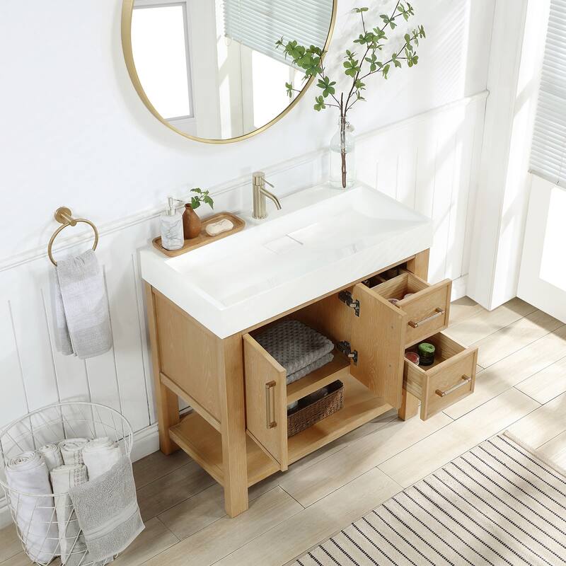 Miseno MV-NM-VERA36-WHT Vera 36" Free Standing Single Basin Vanity Set