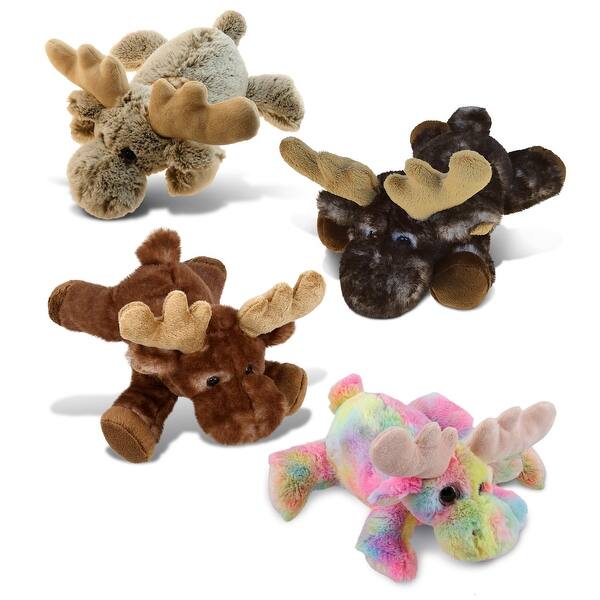 slide 2 of 7, DolliBu Plush Moose Stuffed Toys - Soft Huggable Moose Plush Kit