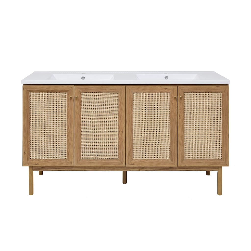 Classe 60" Bathroom Vanity in Oak