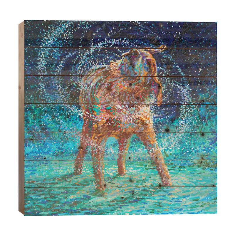 Old Rem Print On Wood by Iris Scott - Multi-Color - 26x26x1.5