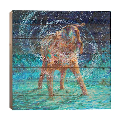 Old Rem Print On Wood by Iris Scott - Multi-Color