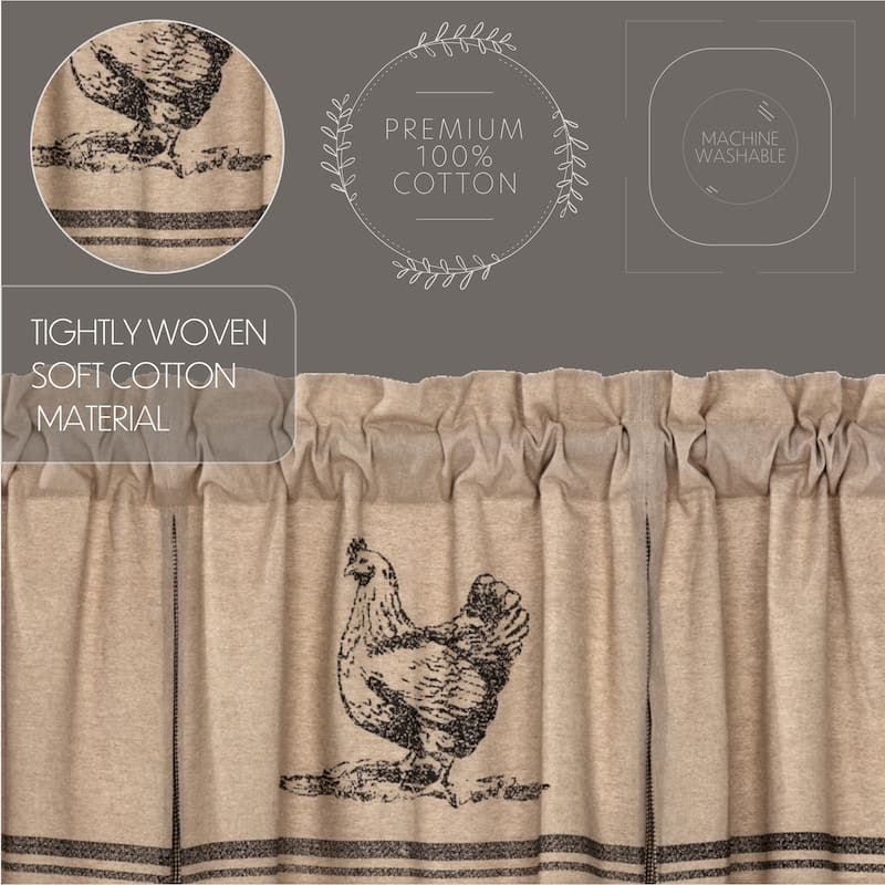 Sawyer Mill Chicken Pleated Valance