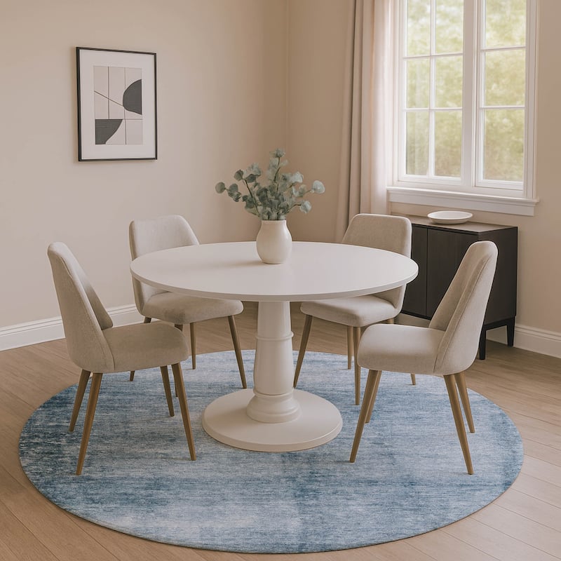 Premium Washable Super Soft Solid Ombre Mayfield Rug - Denim - 8' x 8'