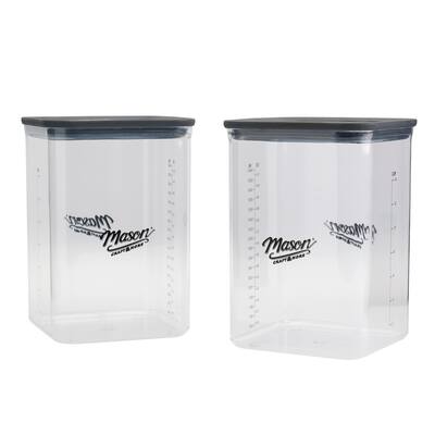 Mason Craft & More 4PC 142oz Clear Stackable Food Storage Set