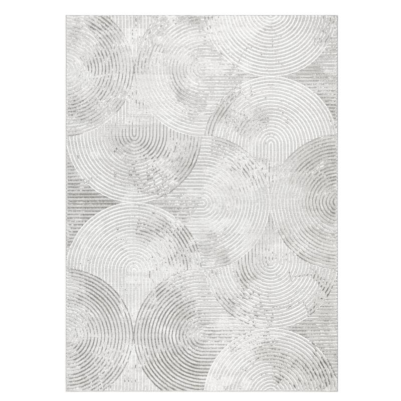 TOWN & COUNTRY LUXE Maya Soft Arches Neutral Indoor Area Rug with High-Low Texture