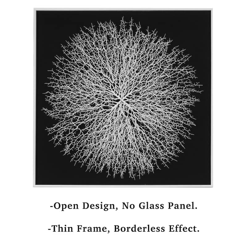 HUJI Roots On Linen Wall Art Decorative Accent - White_Roots