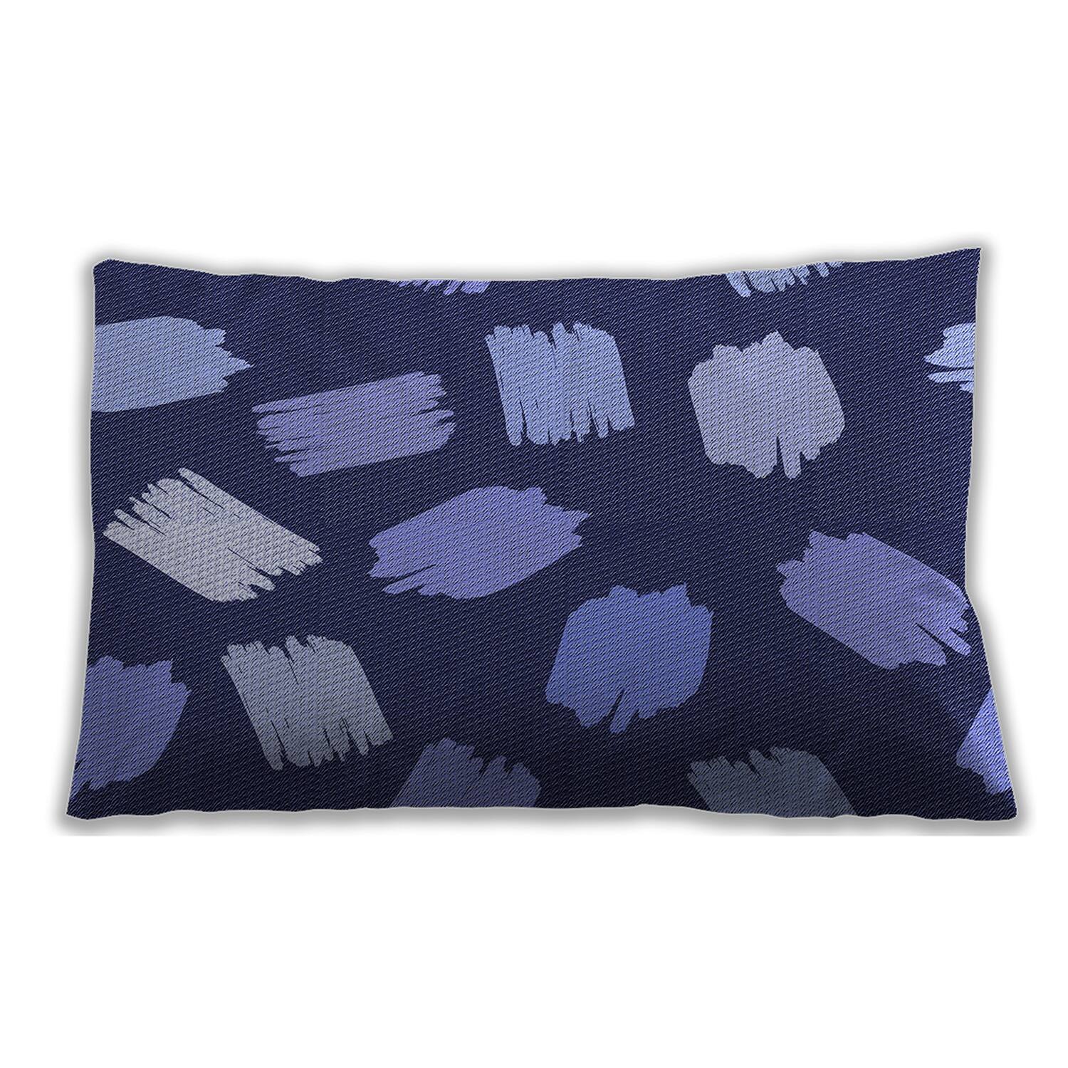 Ahgly Company Patterned IndoorOutdoor Cornflower Blue Lumbar Throw