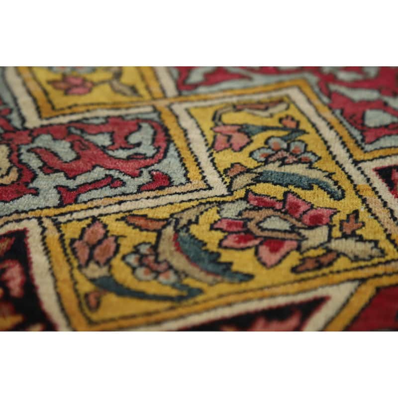 Kerman Ravar Antique Persian Rug Handmade Wool Carpet - 4'6" x 7'2"