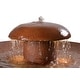 preview thumbnail 8 of 12, Okadu Wood Grain and Copper Finish Outdoor Floor Fountain - 27" x 32"
