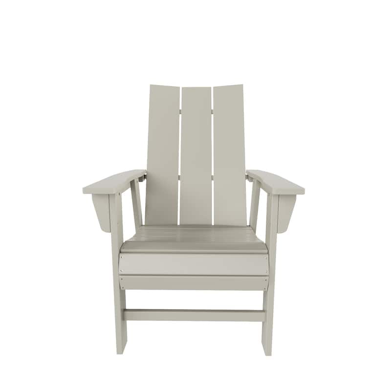 Polytrends Shoreside Hdpe All Weather Outdoor Patio Adirondack Dining Chair (1PC)