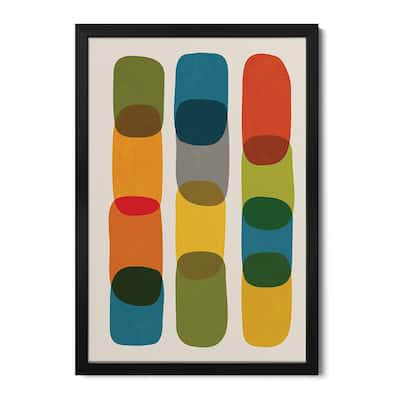 Colorful Mid-Century Modern Bold I Premium Framed Poster by EmcDesignLab