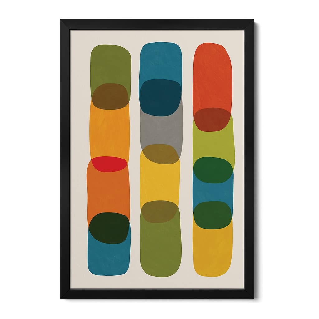Colorful Mid-Century Modern Bold I Premium Framed Poster by EmcDesignLab