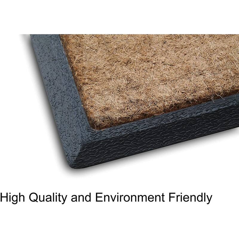 A1HC Natural Coir & Rubber Door Mat, 30x48, Thick Durable Doormats for Outdoor Entrance