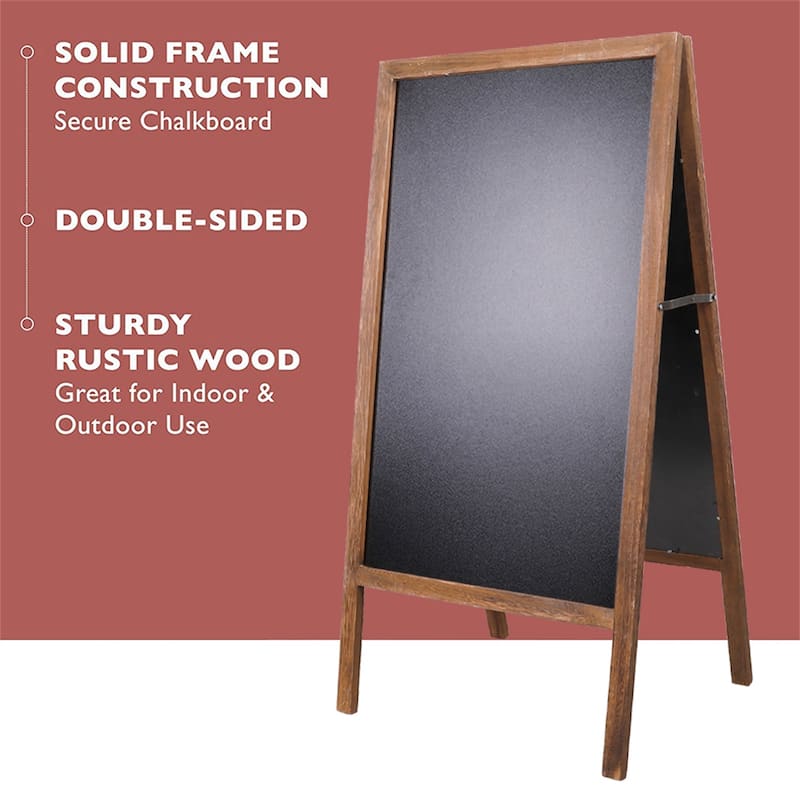 Magnetic A-Frame Chalkboard Message Sign Board Extra Large 39 x20 in Free Standing