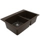 preview thumbnail 13 of 81, Karran Drop-In Quartz 33 in. 1-Hole 60/40 Double Bowl Kitchen Sink Kit