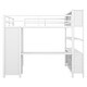preview thumbnail 28 of 26, Full Size Metal Loft Bed with Wardrobe And L-shaped Desk, Storage Cubes and Shelves for Kids, Teens, Adults