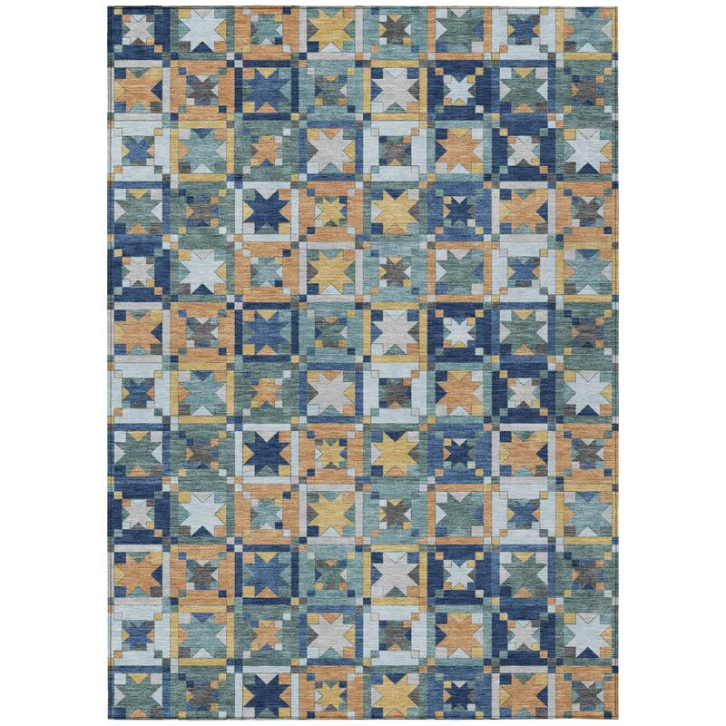 Machine Washable Indoor/ Outdoor Global Goddard Chantille Rug